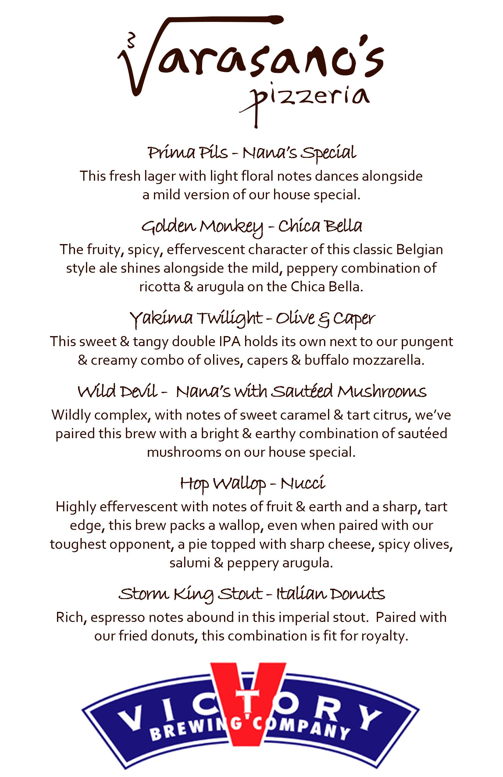 VictoryBeerPairing