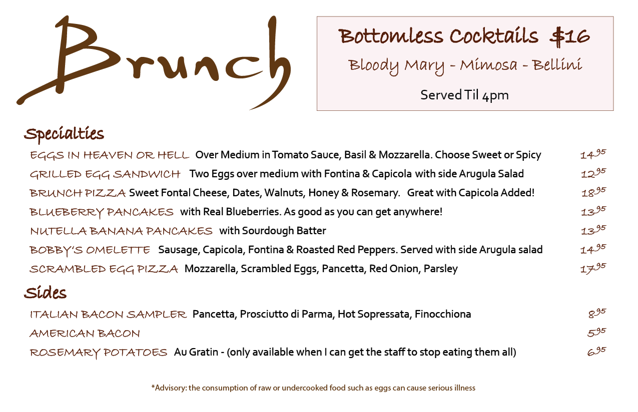 Brunch Menu